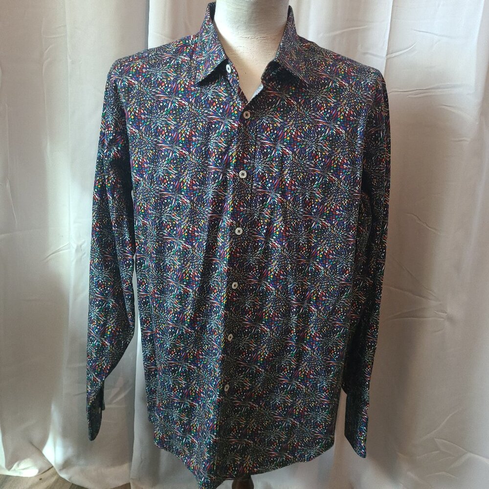Mens L/S button front shirt Bugatchi Uomo - L